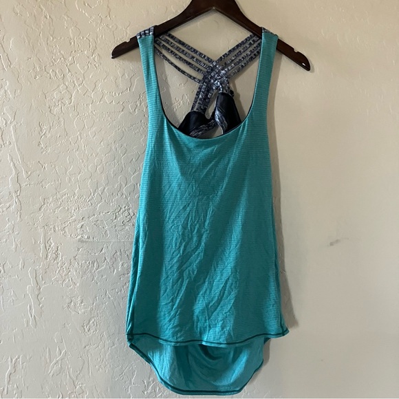 Lululemon Teal Strappy Back Women's Top Size 10 - Picture 1 of 9